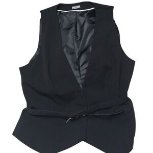 NWT WORTHINGTON BELTED BLACK VEST SIZE S